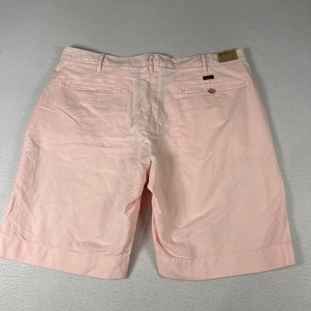 Faherty Shorts Mens 36 Pink Linen Coastal Garment Dyed 9 Inseam Summer Beach New
